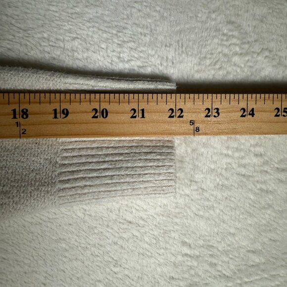 Ann Taylor Cream Sweater Pearl Cable Knit Petite Medium - Picture 4 of 6